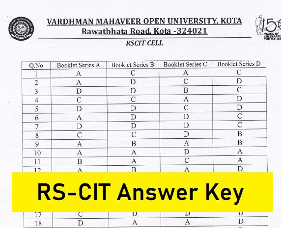 RKCL RSCIT Answer Key