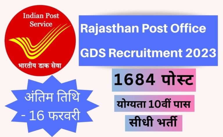 Rajasthan Post Office GDS Recruitment