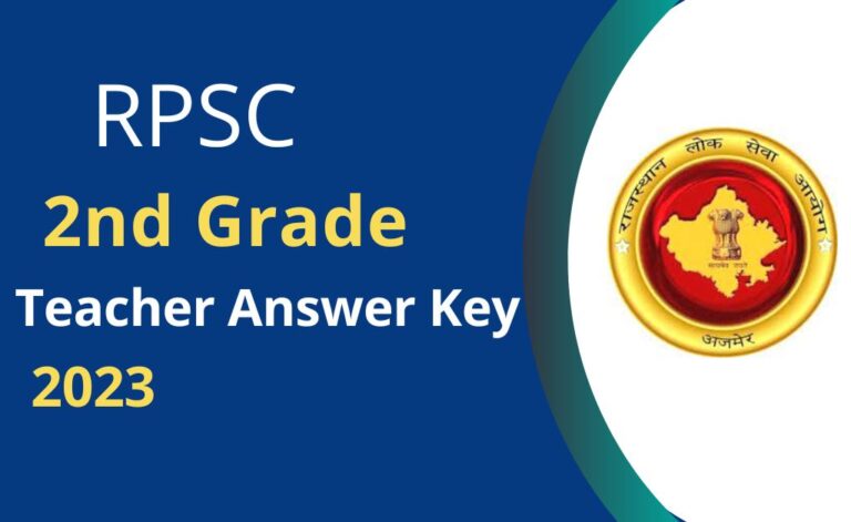 RPSC 2nd Grade Teacher Answer Key 2023