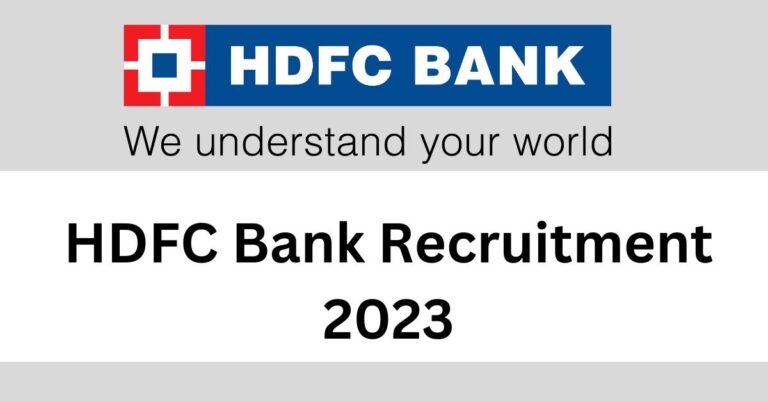 HDFC Bank Recruitment 2023 Notification PDF, Apply Online for 1200 Post