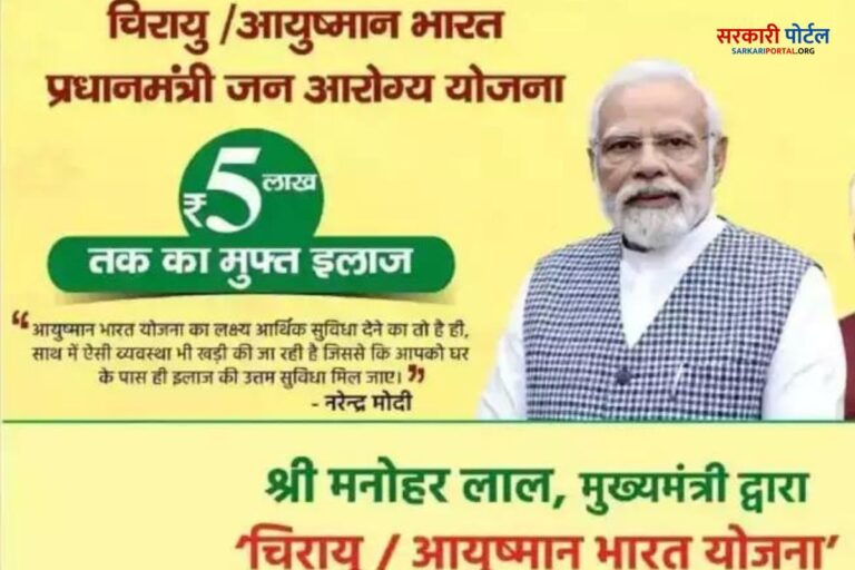 Haryana Ayushman Card 2023 : हरियाणा में चिरायु आयुष्मान कार्ड पोर्टल का उद्घाटन, 3 लाख तक आय वाले परिवारों के लिए, अभी आवेदन करें